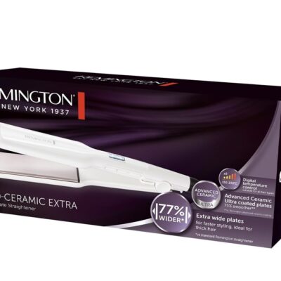 מחליק שיער רמינגטון קרמי פלטות רחבות Remington S5527