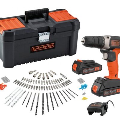מברגה מקדחה מקצועית V18 עם 2 סוללת ‏Black & Decker