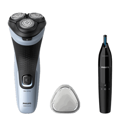 מכונת גילוח פיליפס כשרה Philips X3003/02 עם קוצץ שיער אף אוזן היבואן הרשמי