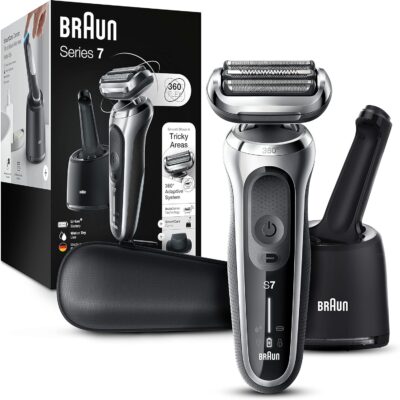 מכונת גילוח בראון סדרה 7 עם מתקן שטיפה Braun 7071CC סדרת FLEX