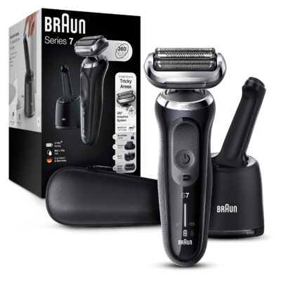 מכונת גילוח בראון סדרה 7 עם מתקן שטיפה Braun 7085CC סדרת FLEX